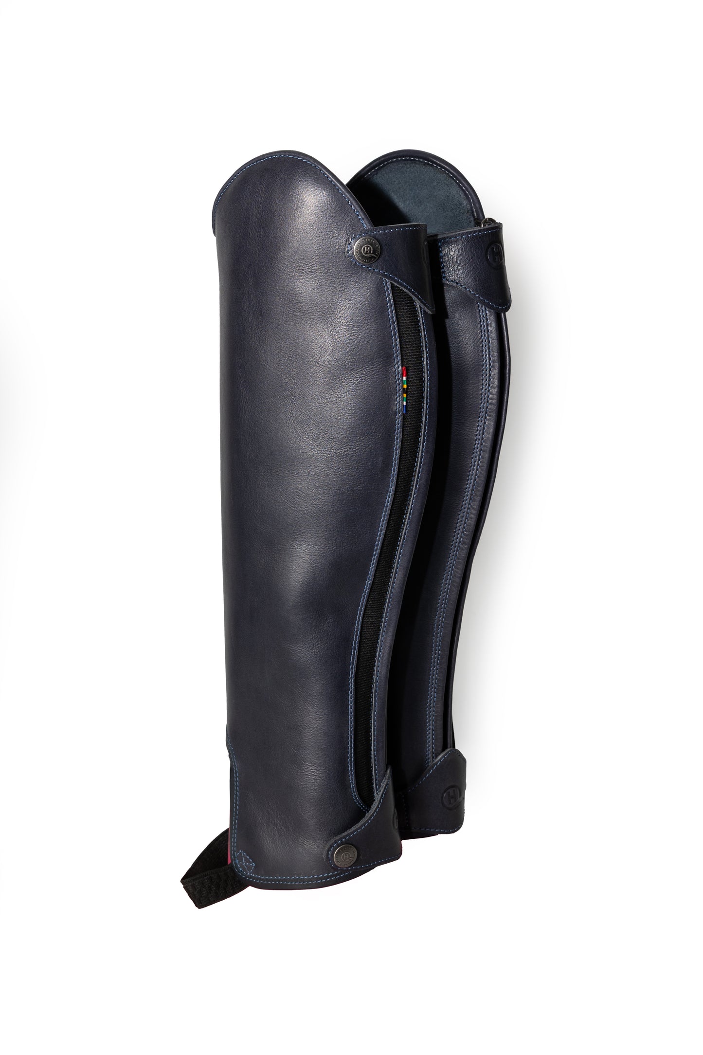 Lowana soft navy leather gaiters / half chaps