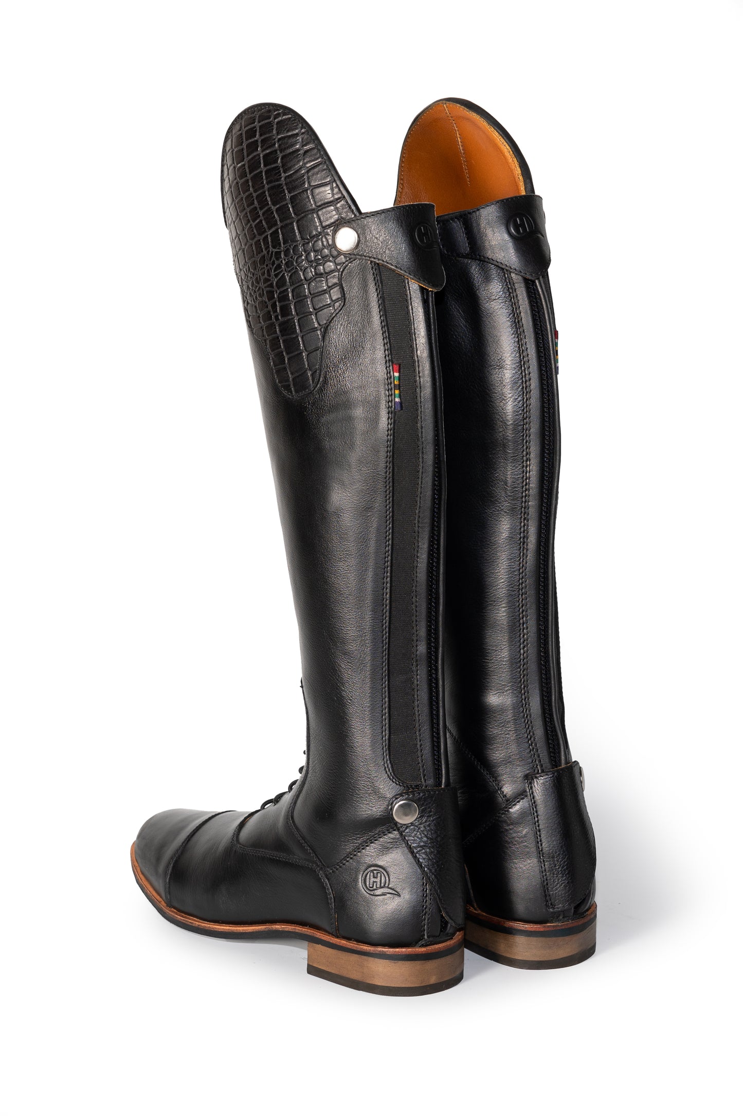 Bonolo Croc Curve Long Riding Boot