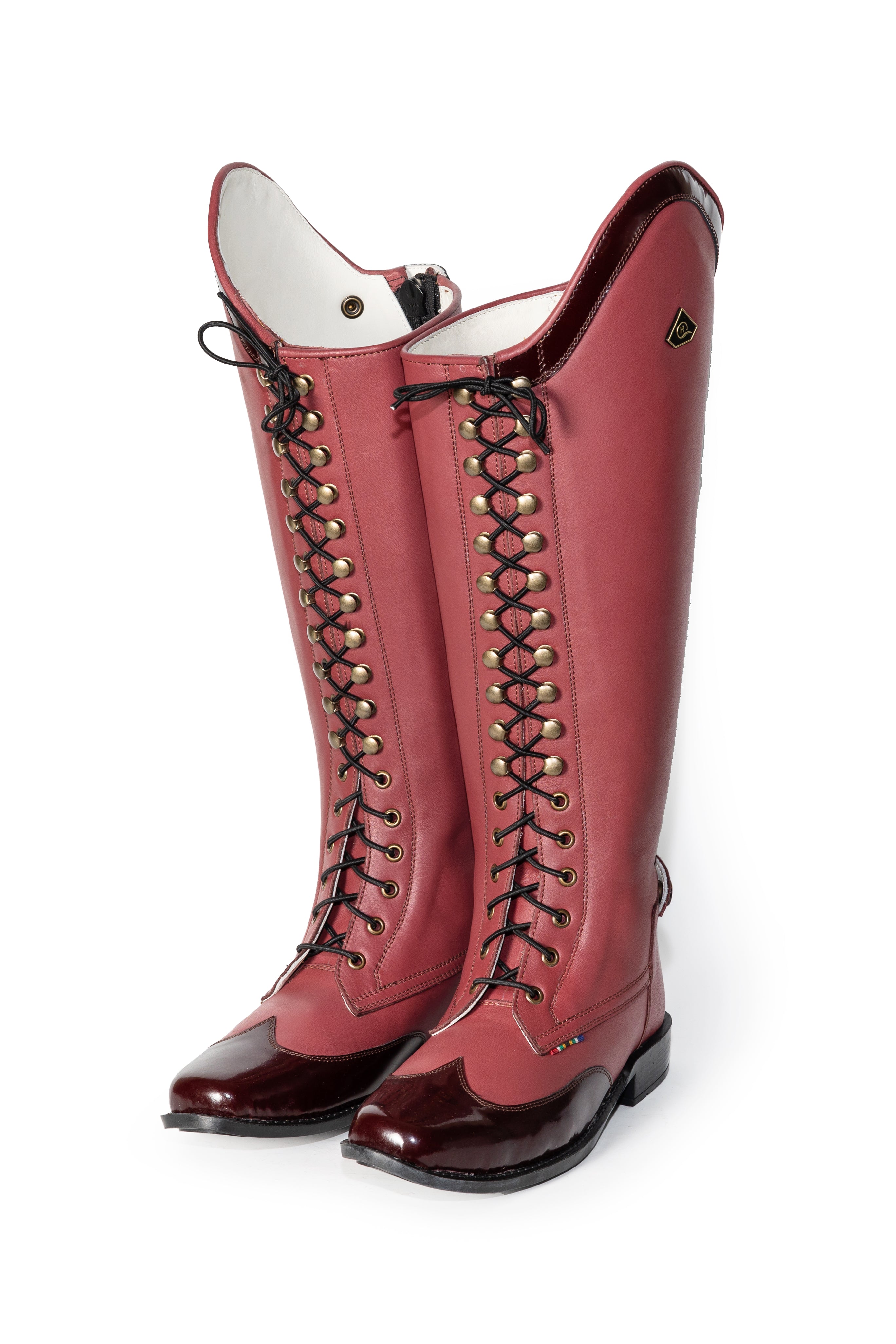 Tsoka Patent Accent Long Riding Boot