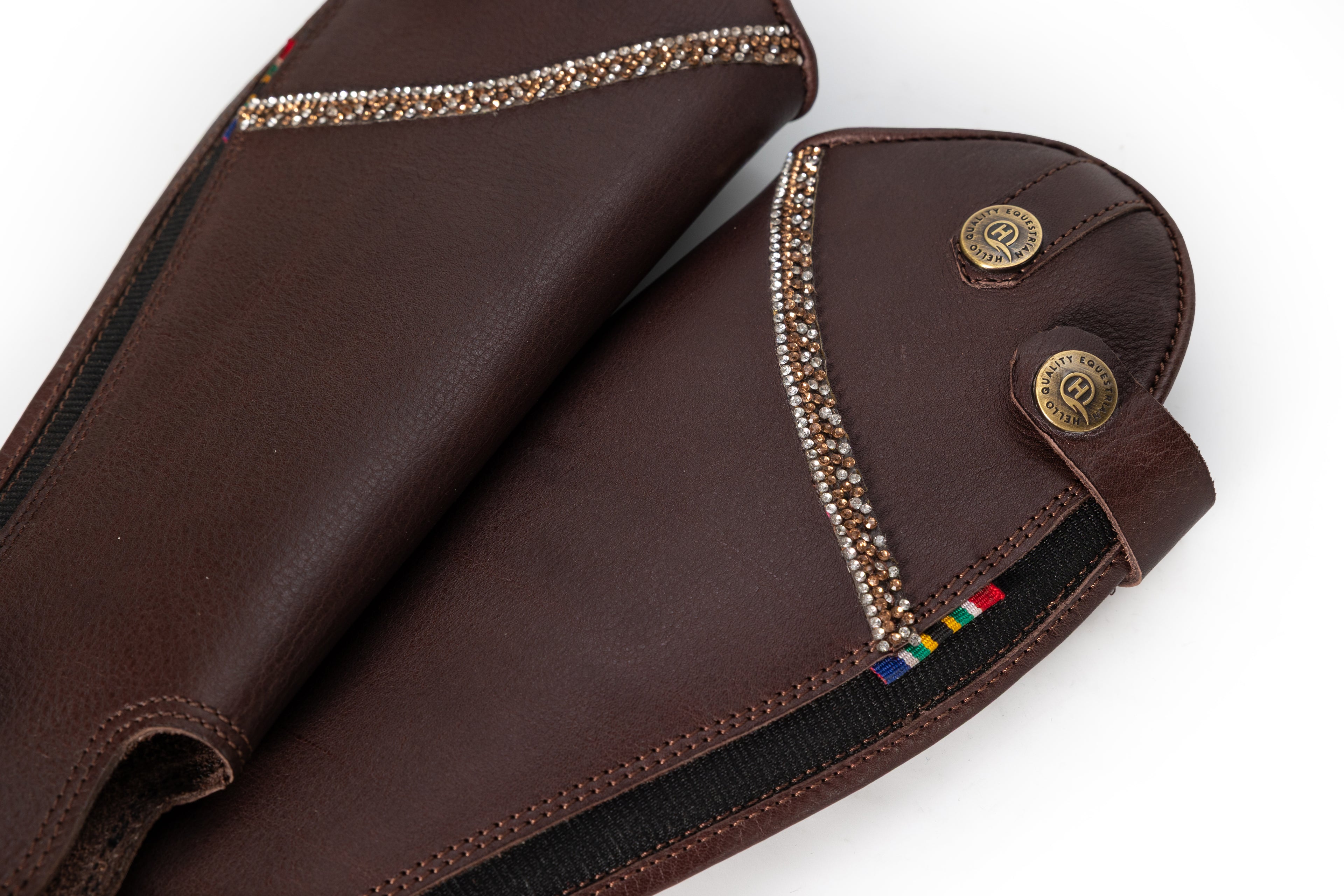 Lowana soft brown leather kids gaiters / half chaps