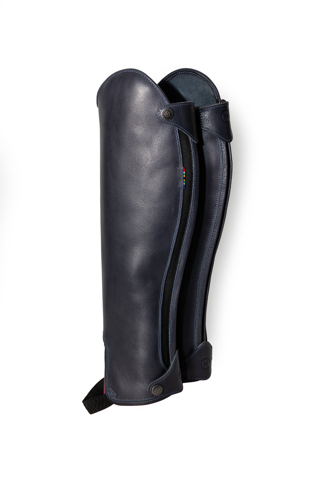 Lowana soft navy leather gaiters / half chaps
