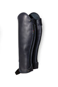 Lowana soft navy leather gaiters / half chaps