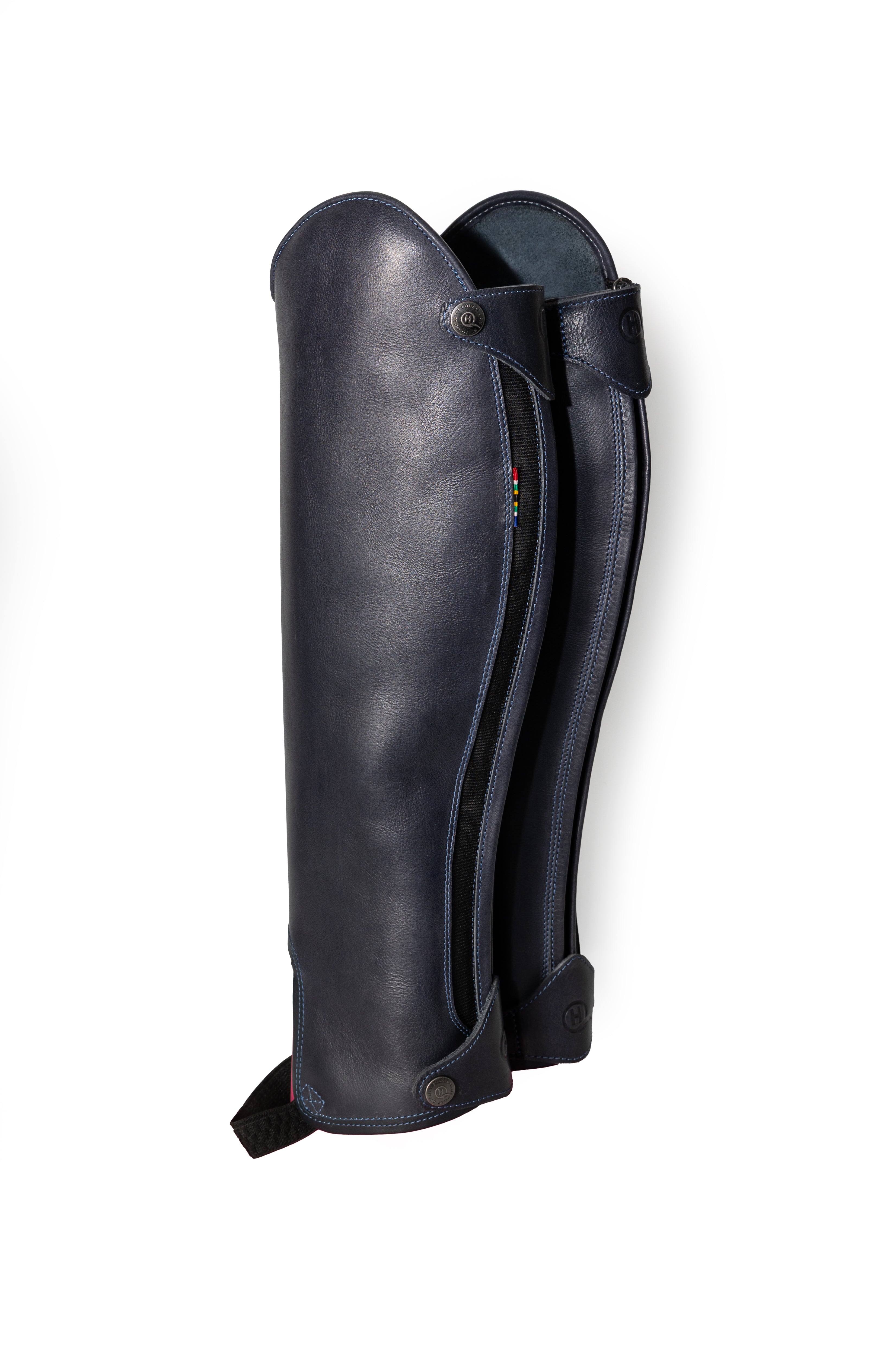 Lowana soft navy leather gaiters / half chaps