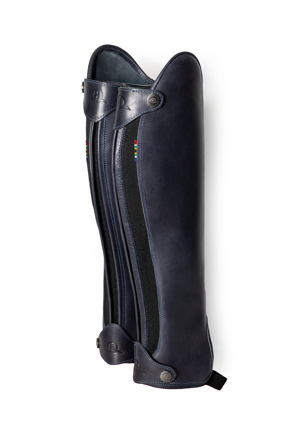 Lowana soft navy leather gaiters / half chaps