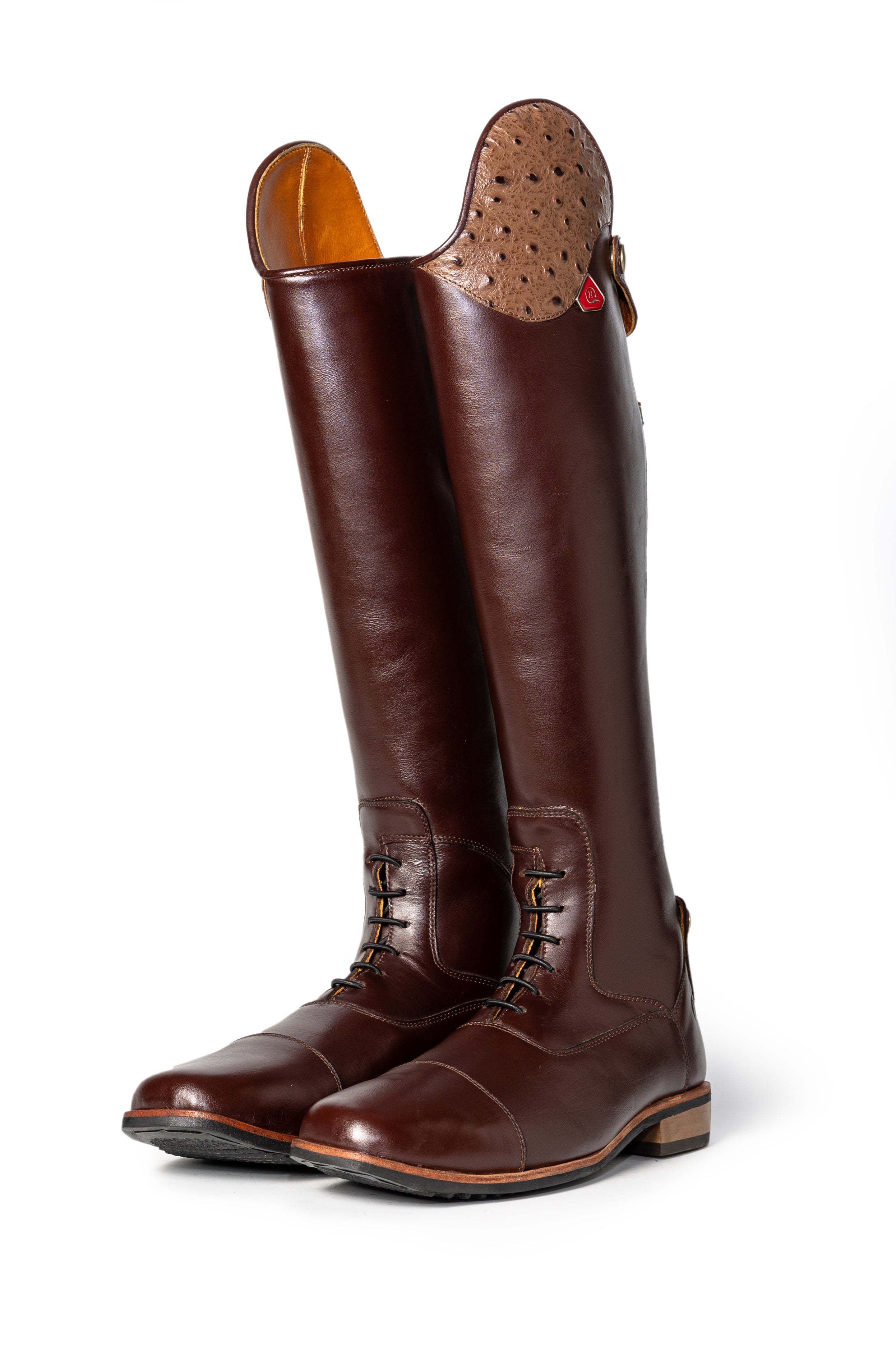 Bonolo Ostrich Curve Long Riding Boot