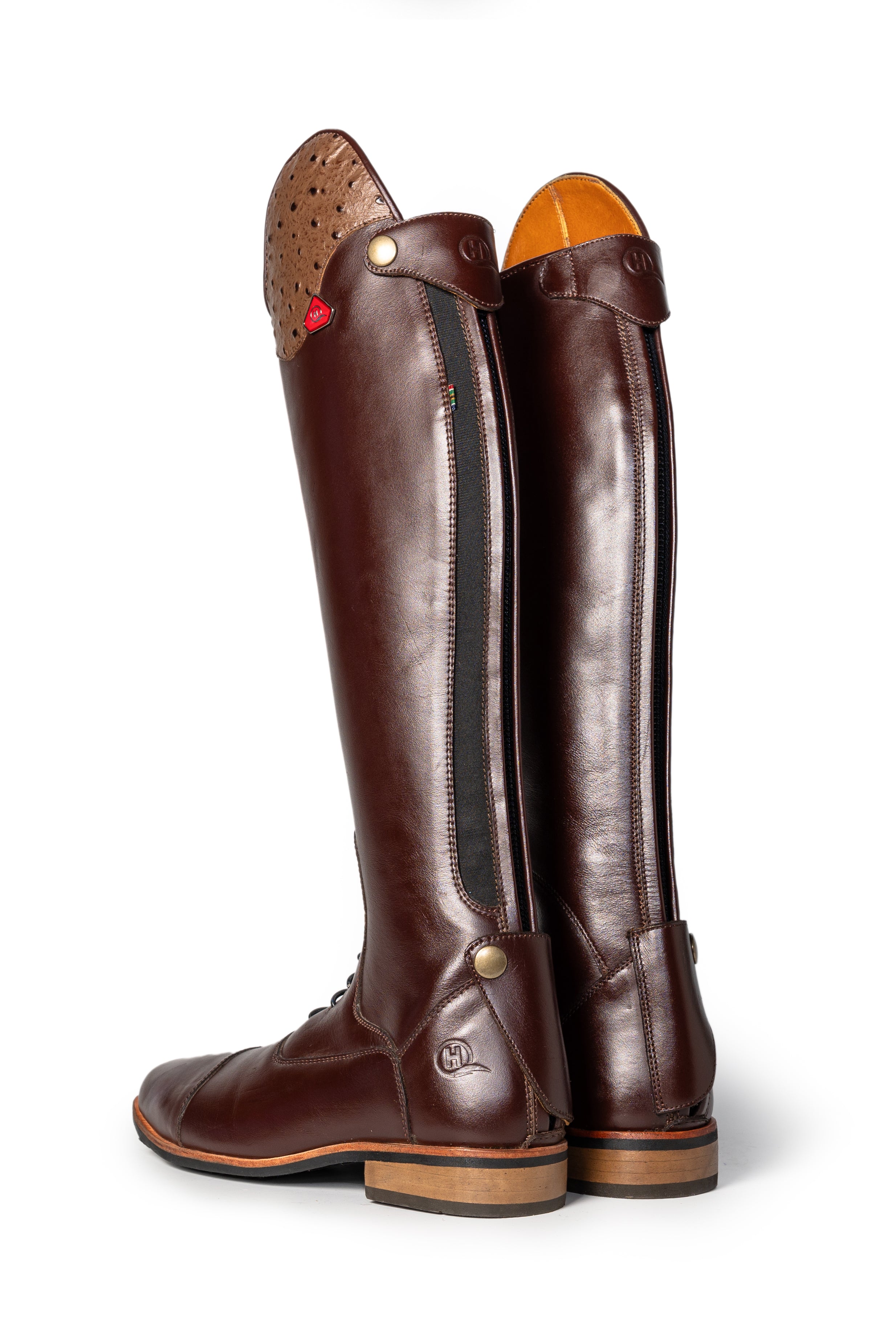 Bonolo Ostrich Curve Long Riding Boot