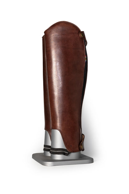 Lowana soft brown leather gaiters / half chaps