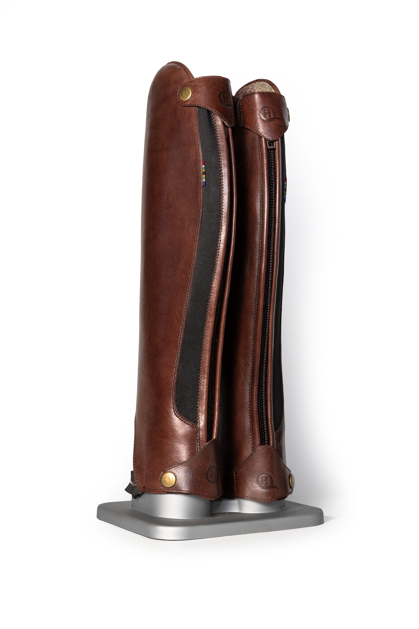 Lowana soft brown leather gaiters / half chaps