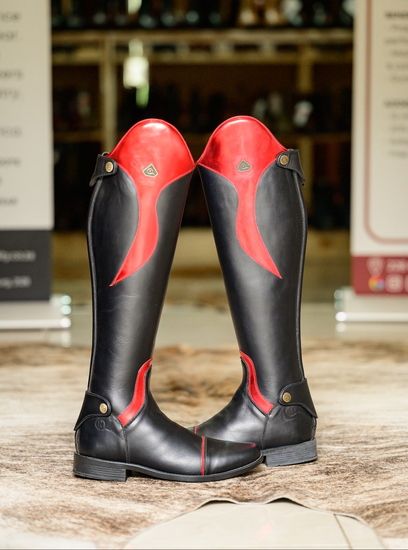 Yuga Fire red patent accent demo