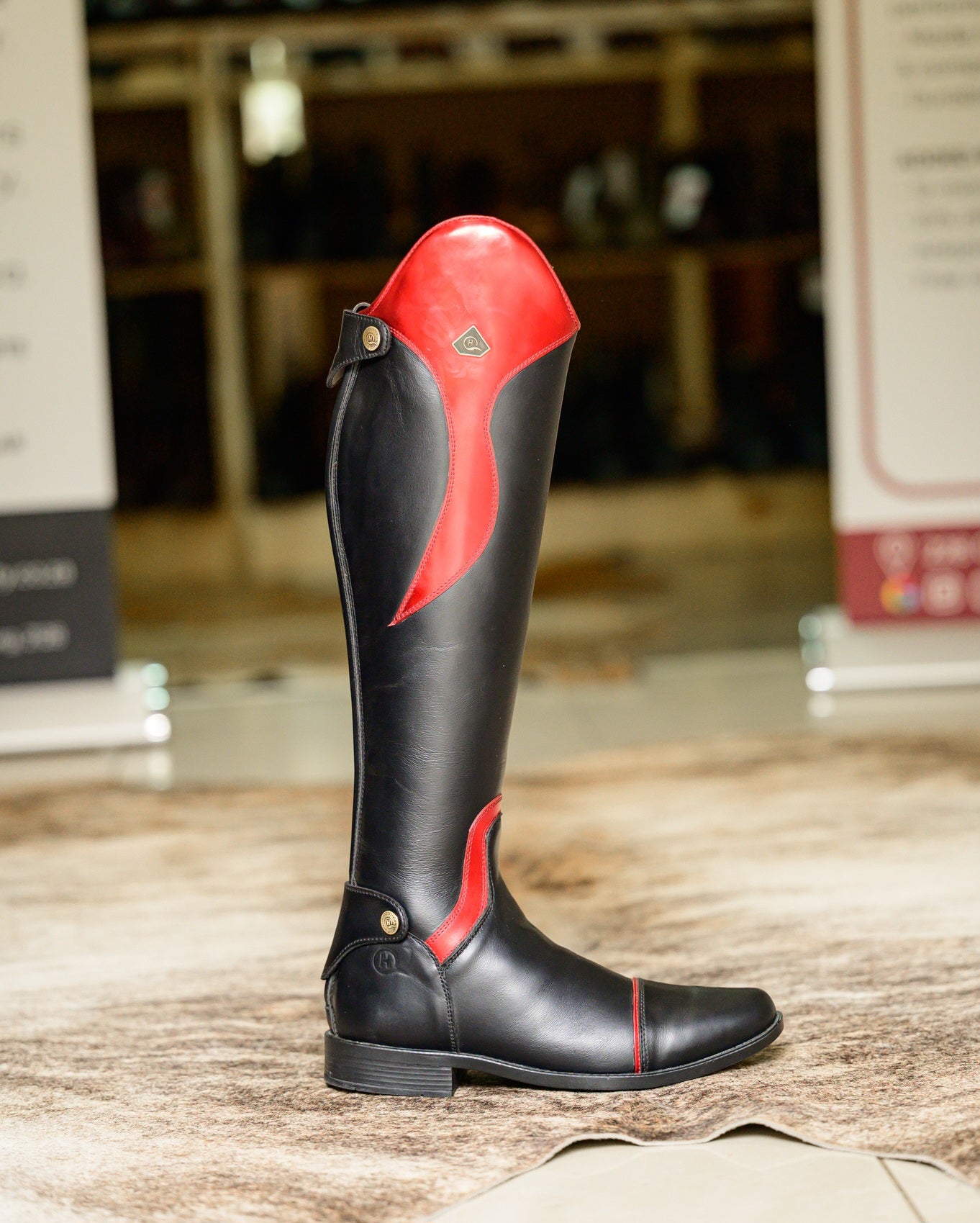 Yuga Fire red patent accent demo