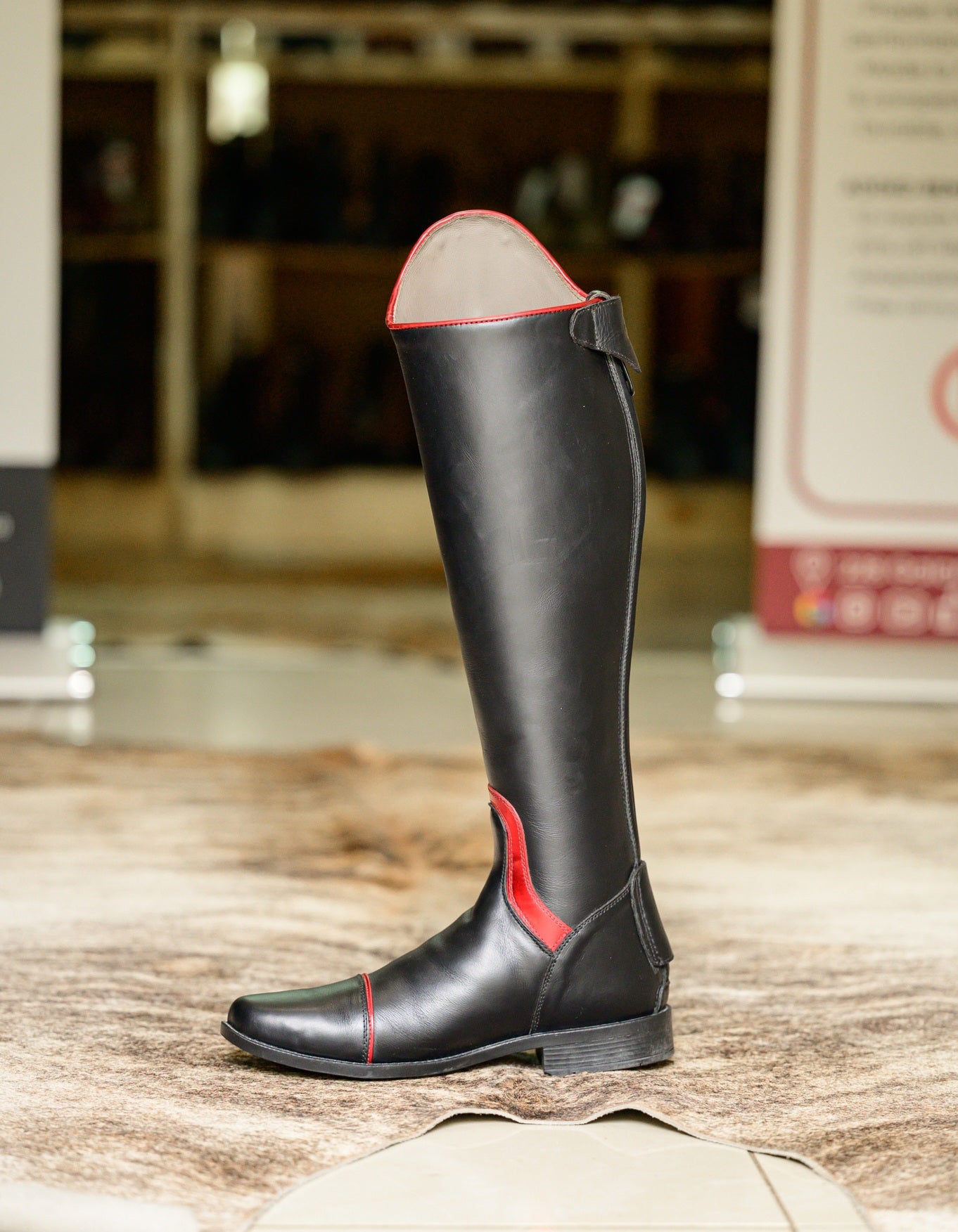 Yuga Fire red patent accent demo