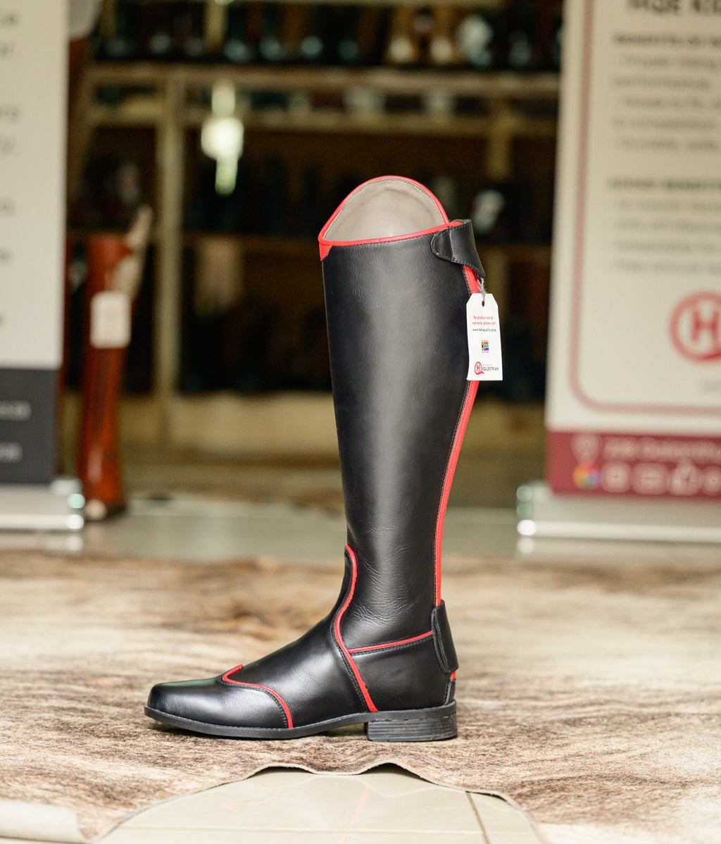 Lesedi two-tone striking red accent