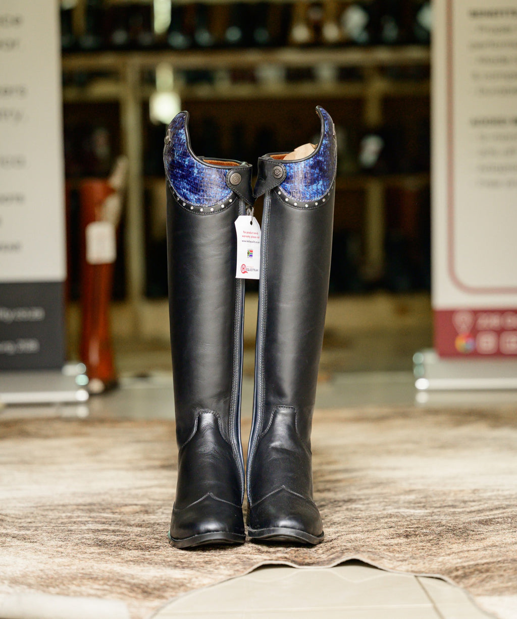 Danai Detailed Two-Tone Long Riding Boot