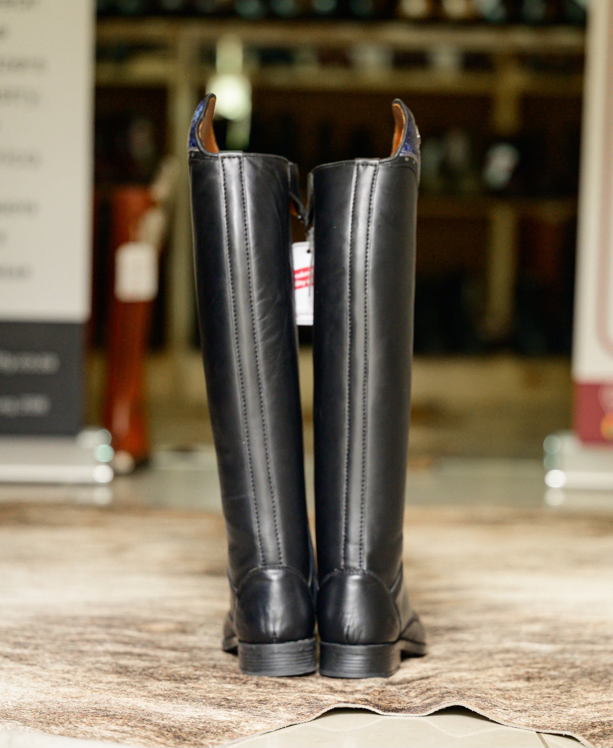 Danai Detailed Two-Tone Long Riding Boot