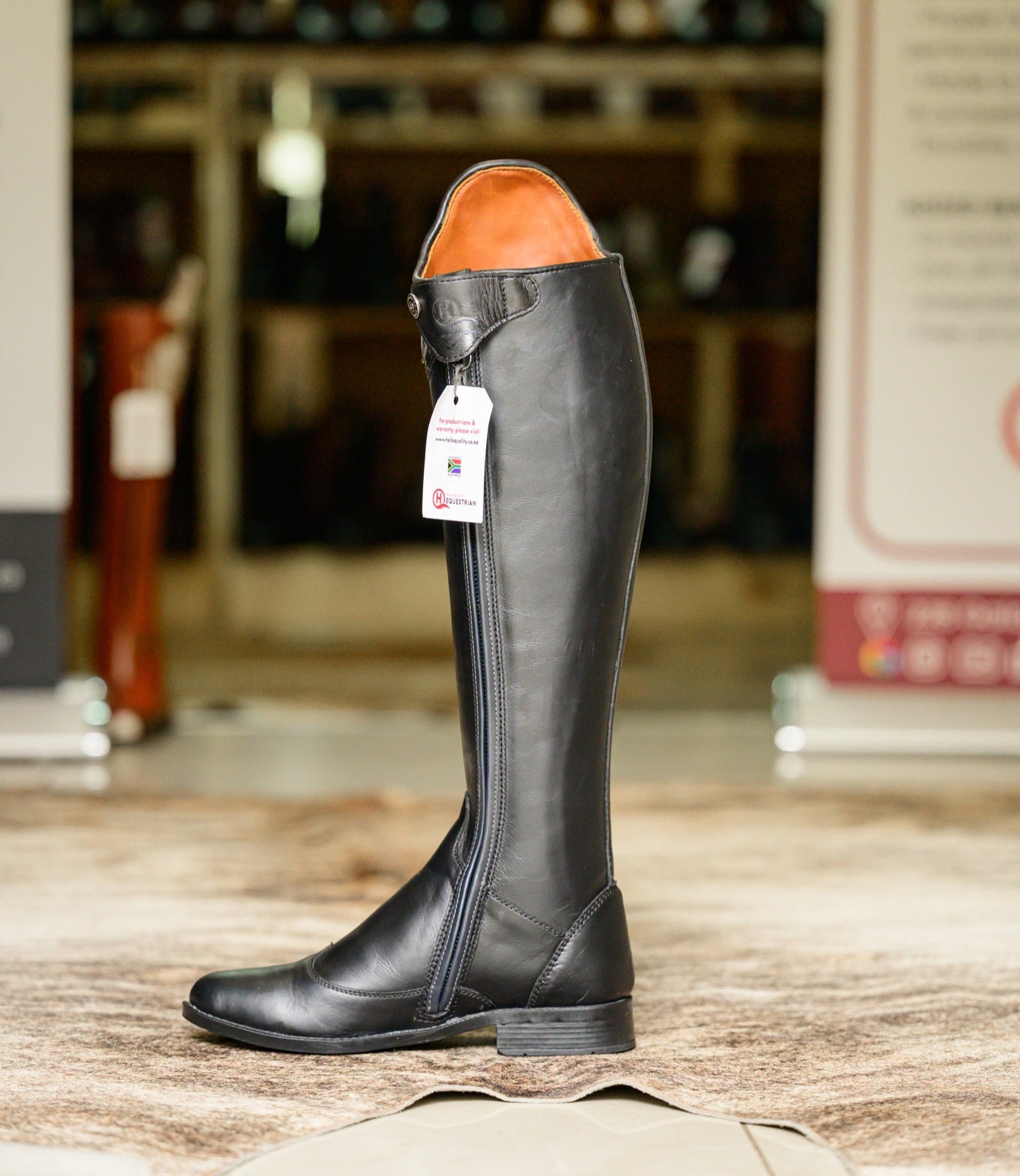 Danai Detailed Two-Tone Long Riding Boot