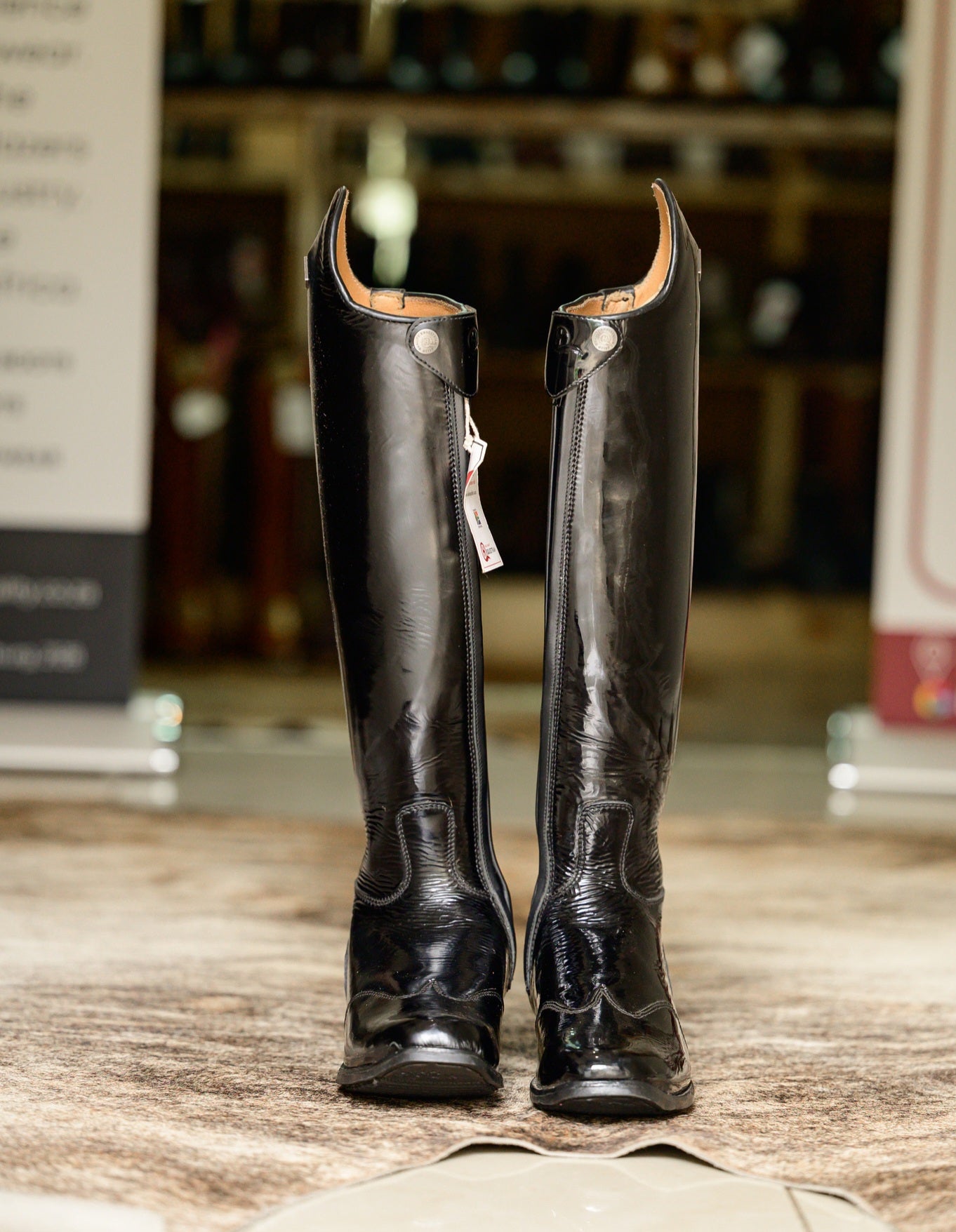 Danai Patent Demo Long Riding Boots