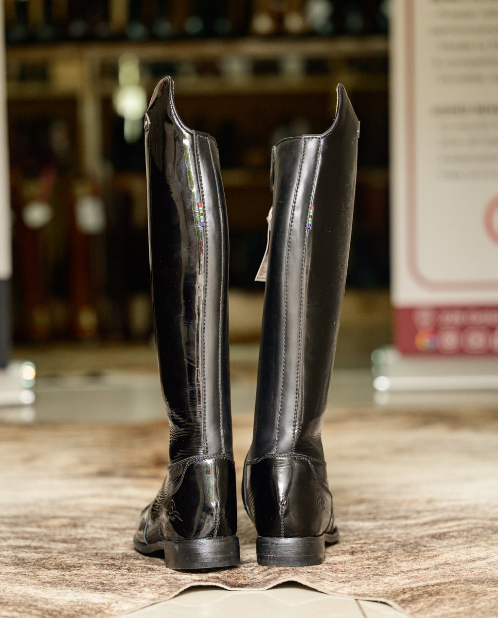 Danai Patent Demo Long Riding Boots