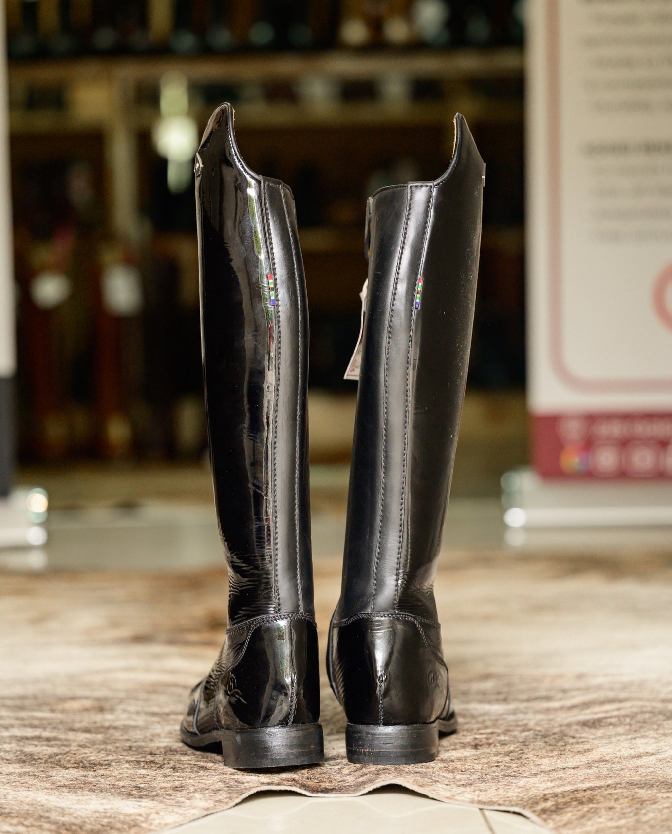 Danai Patent Demo Long Riding Boots