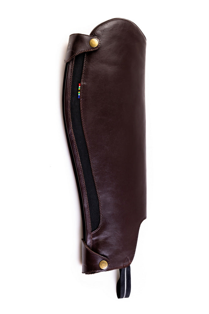 Lowana soft brown leather gaiters / half chaps