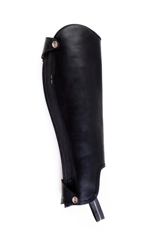 Lowana soft black leather gaiters / half chaps