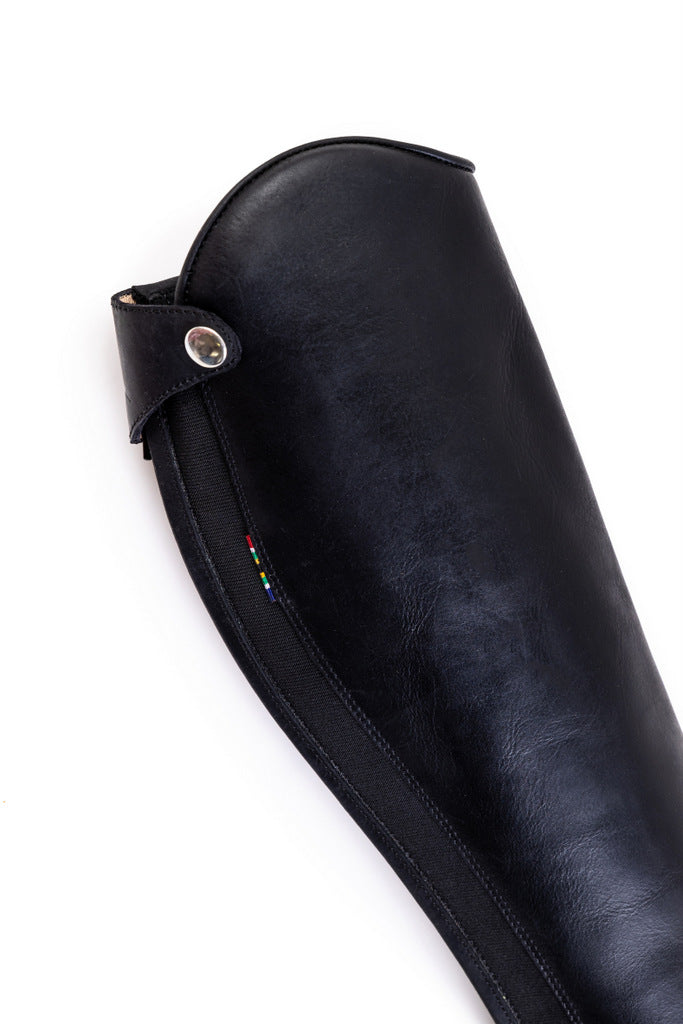 Lowana soft black leather gaiters / half chaps