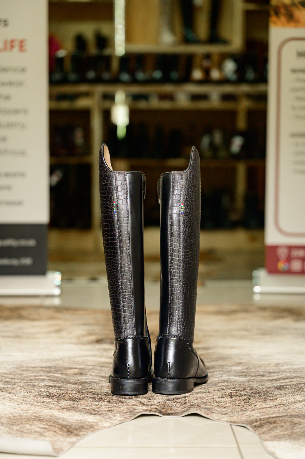 Danai Croc Demo Long Riding Boot
