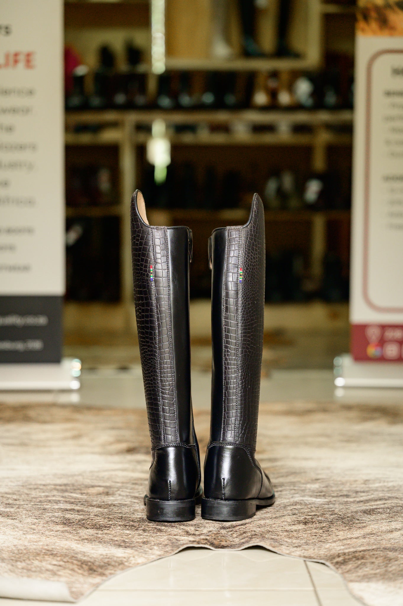 Danai Croc Demo Long Riding Boot