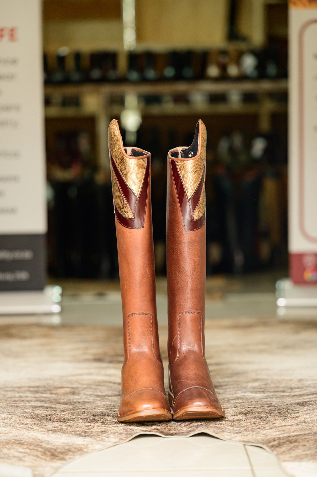 Tari Wafer Snake Print Long Riding Boot