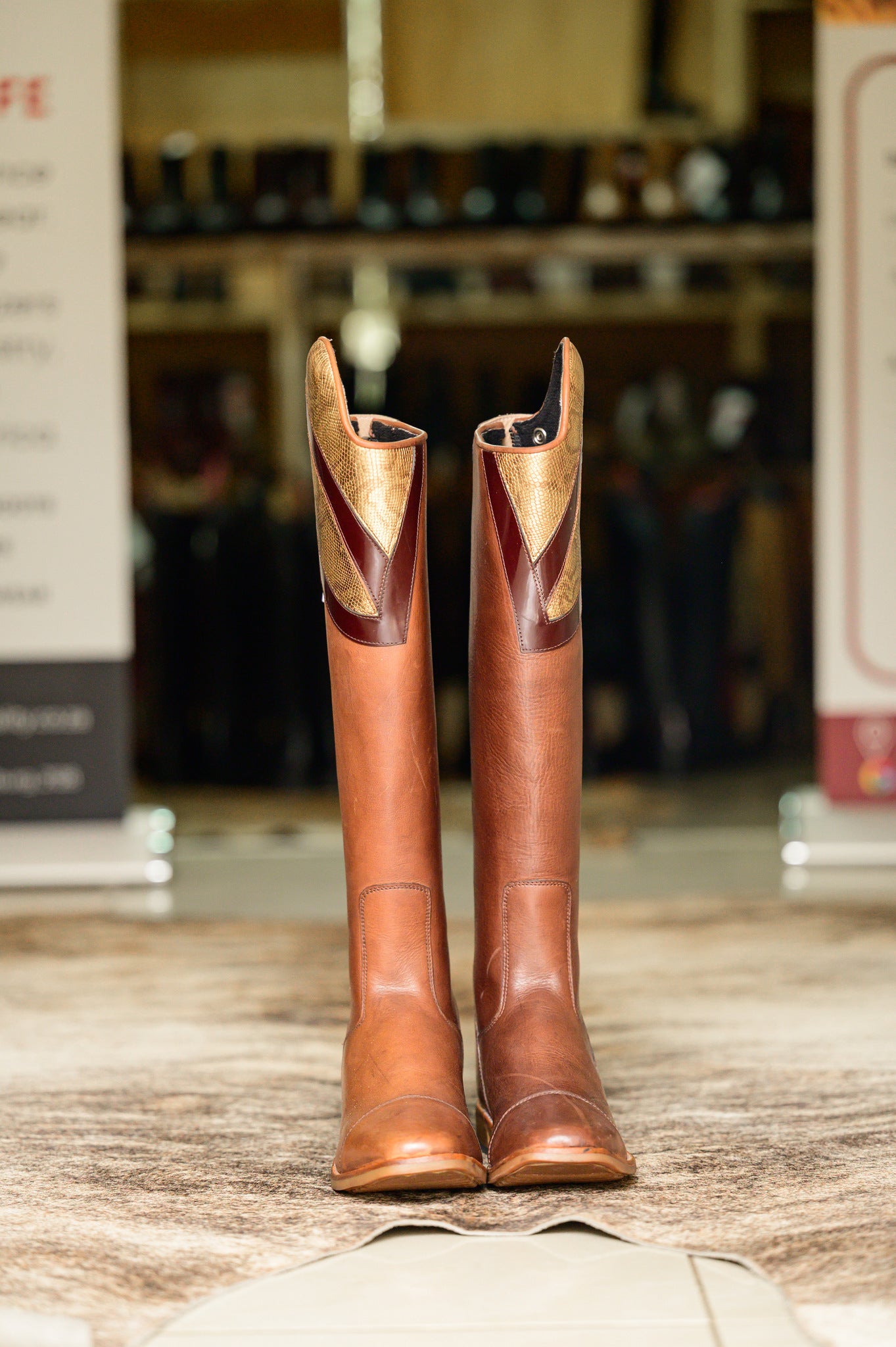 Tari Wafer Snake Print Long Riding Boot