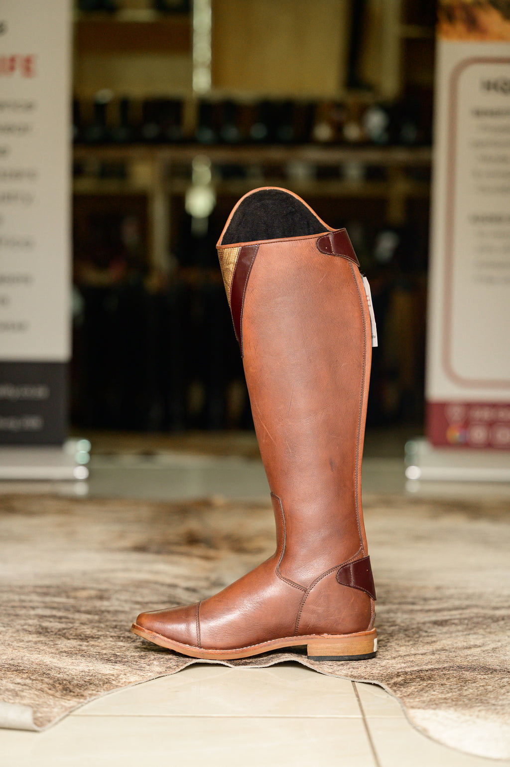 Tari Wafer Snake Print Long Riding Boot