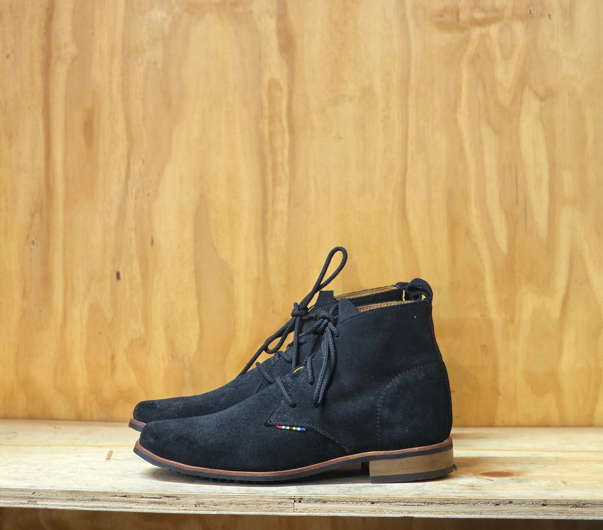 Black suede chukka boots