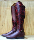 Tari Snake Print Long Riding Boots