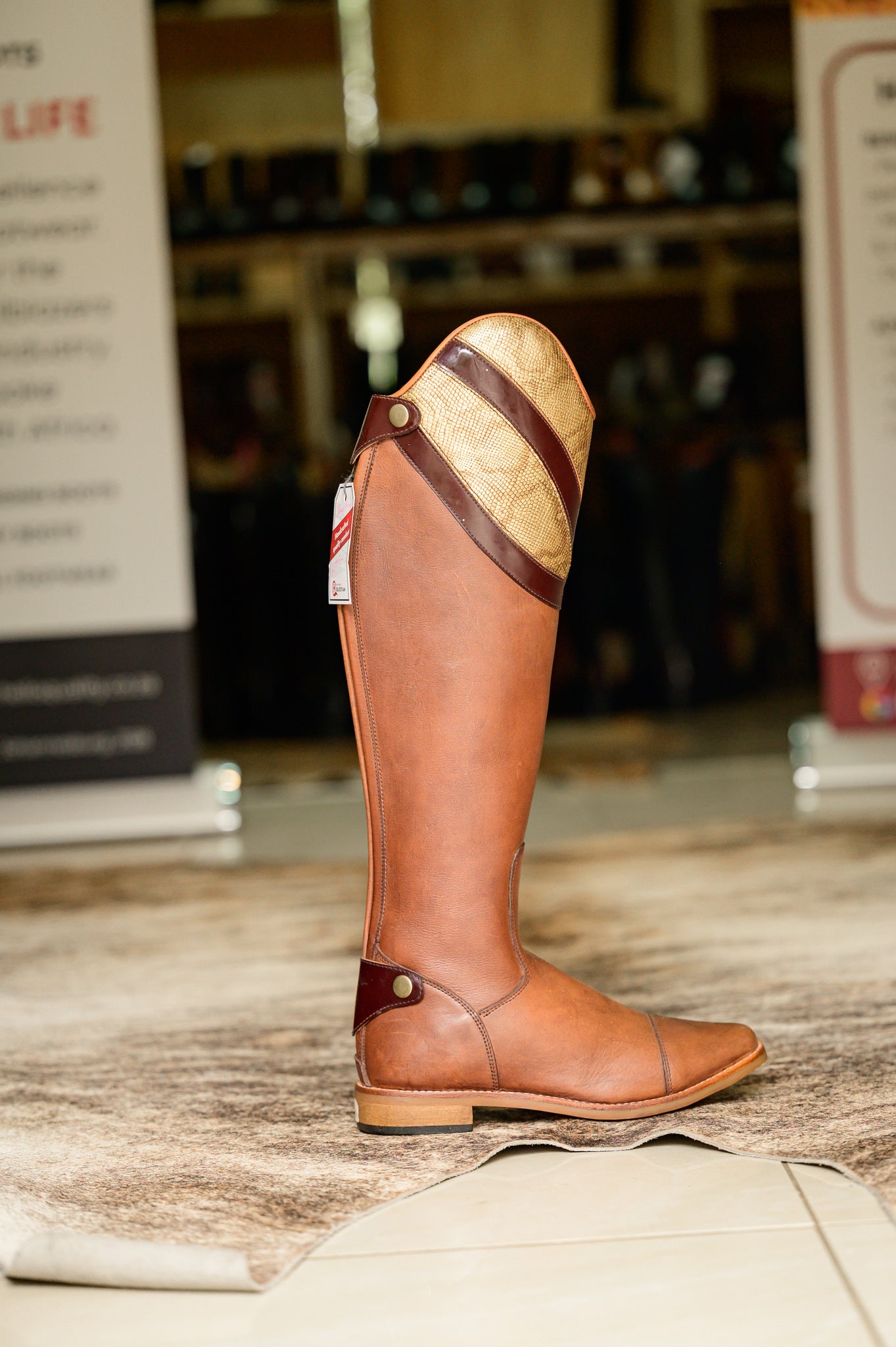 Tari Wafer Snake Print Long Riding Boot